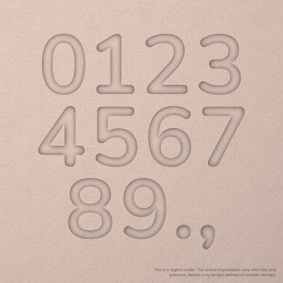 Nunito | Font Rail Stamp Sets | Letters, Numbers, and Symbols - Ceramind® Tools