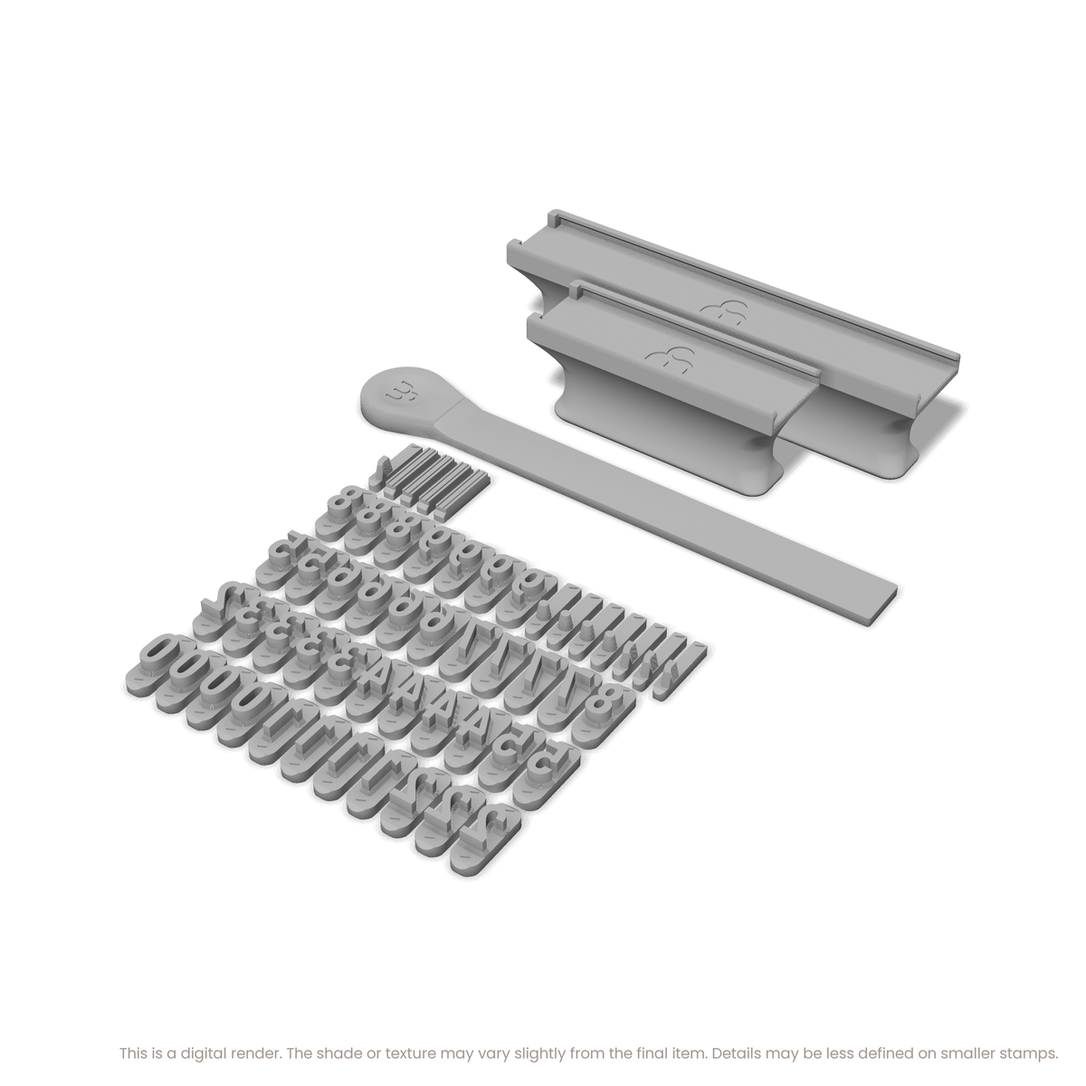 Roboto Condensed | Font Rail Stamp Sets | Letters, Numbers, and Symbols - Ceramind® Tools