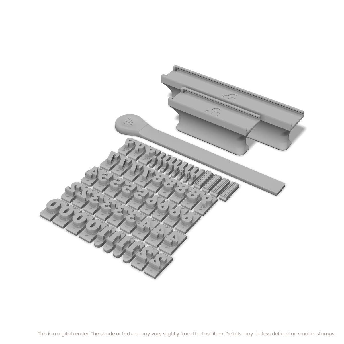 Rokkitt | Font Rail Stamp Sets | Letters, Numbers, and Symbols - Ceramind® Tools
