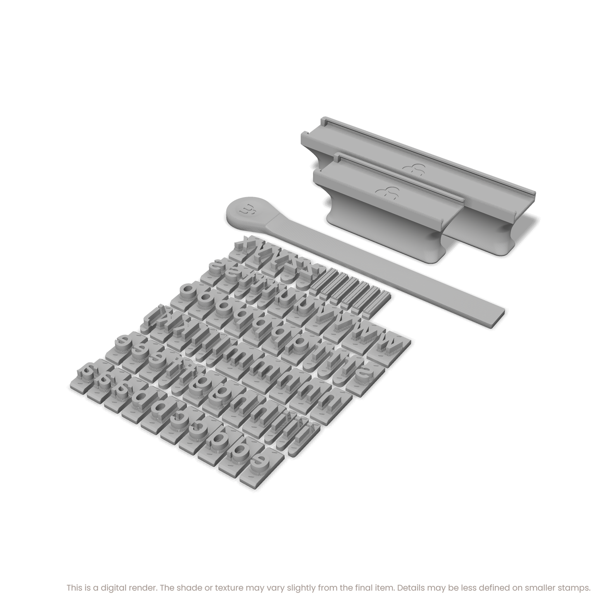 Arial Bold | Font Rail Stamp Sets | Letters, Numbers, and Symbols - Ceramind® Tools
