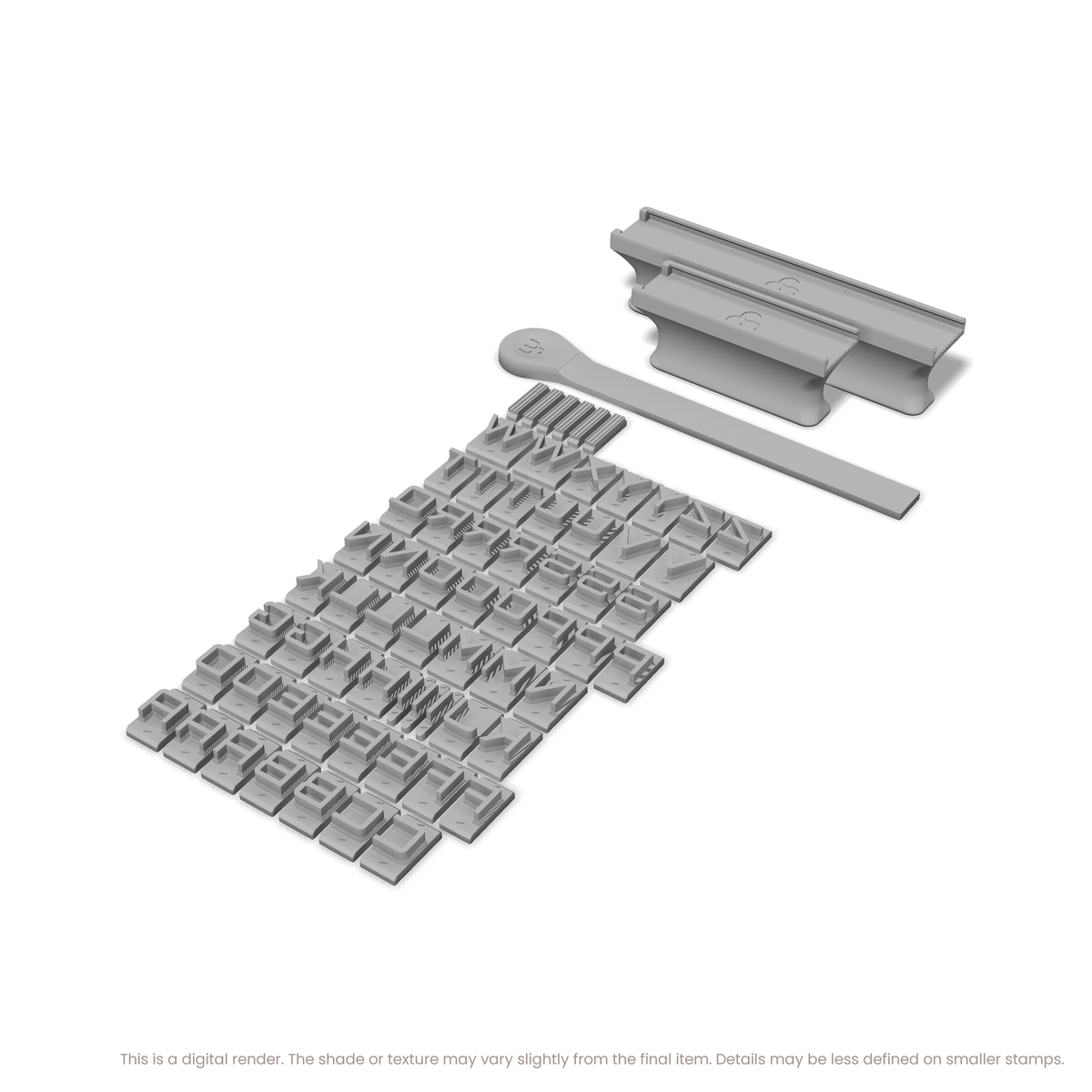 Orbitron | Font Rail Stamp Sets | Letters, Numbers, and Symbols - Ceramind® Tools