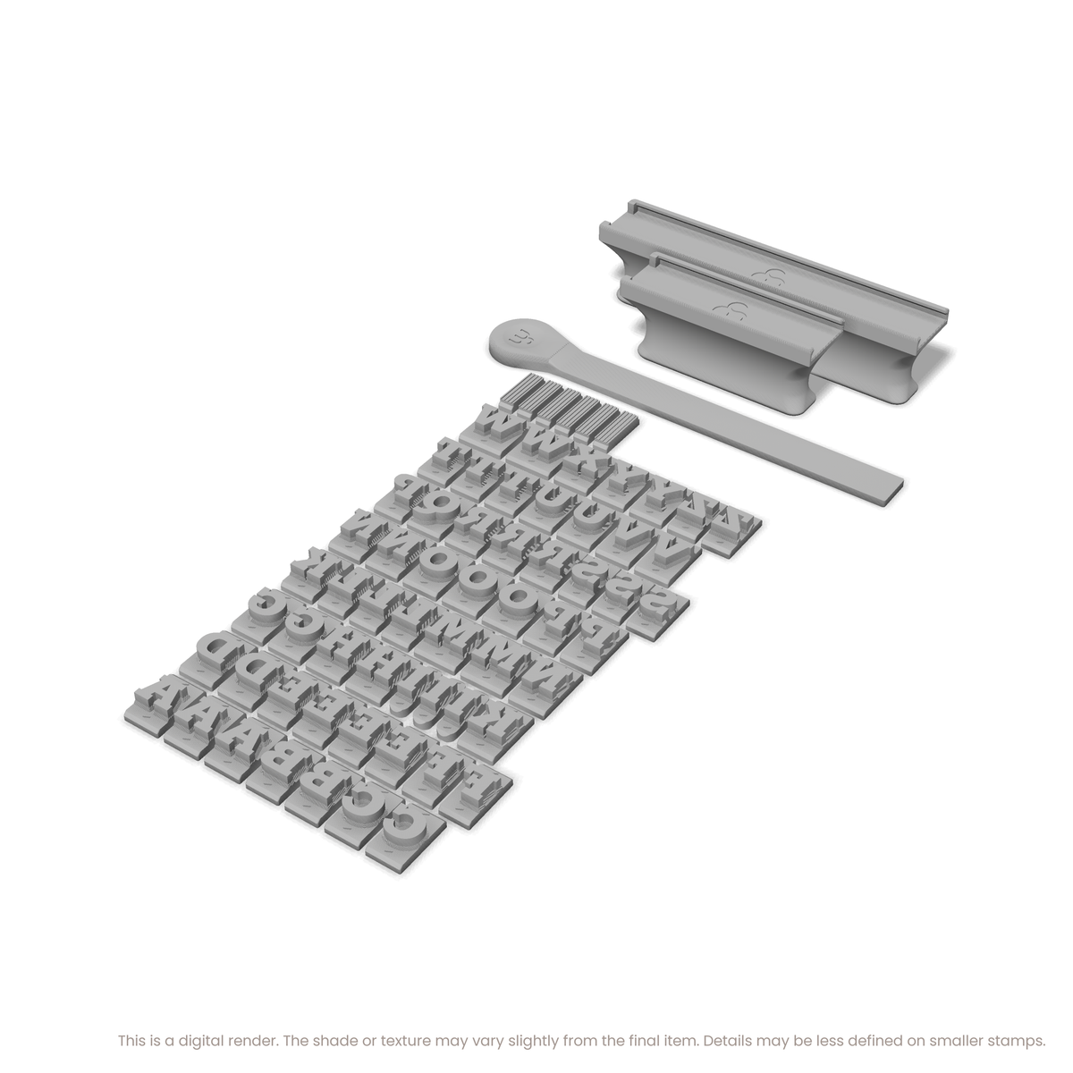 Rokkitt | Font Rail Stamp Sets | Letters, Numbers, and Symbols - Ceramind® Tools