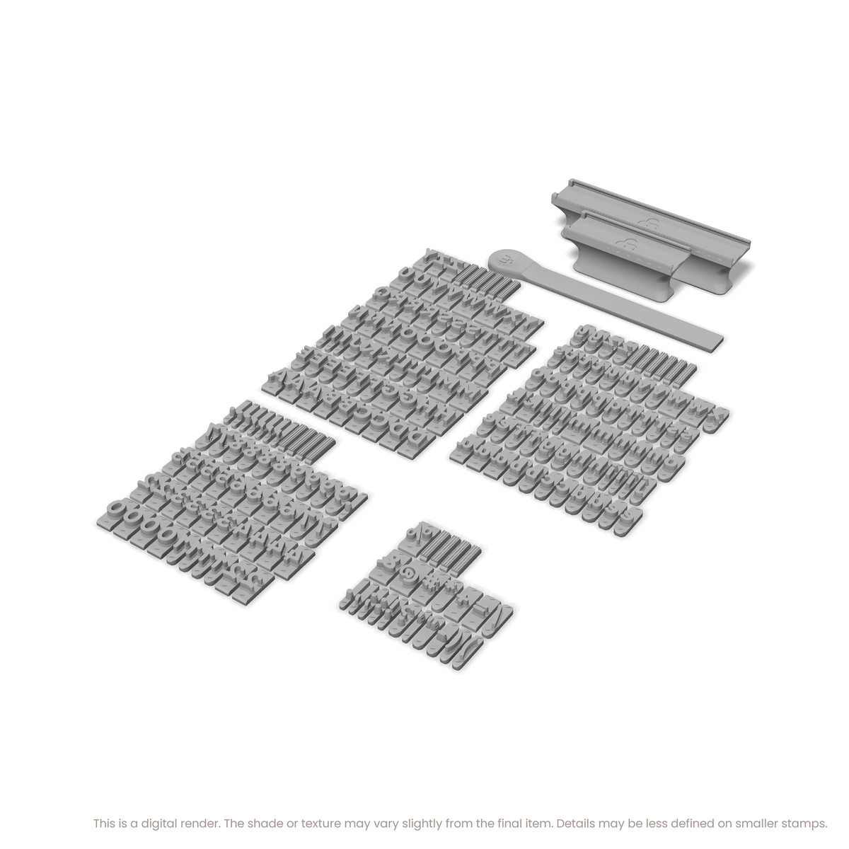 Playpen Sans | Font Rail Stamp Sets | Letters, Numbers, and Symbols - Ceramind® Tools