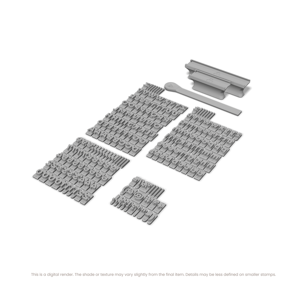 Sora | Font Rail Stamp Sets | Letters, Numbers, and Symbols - Ceramind® Tools