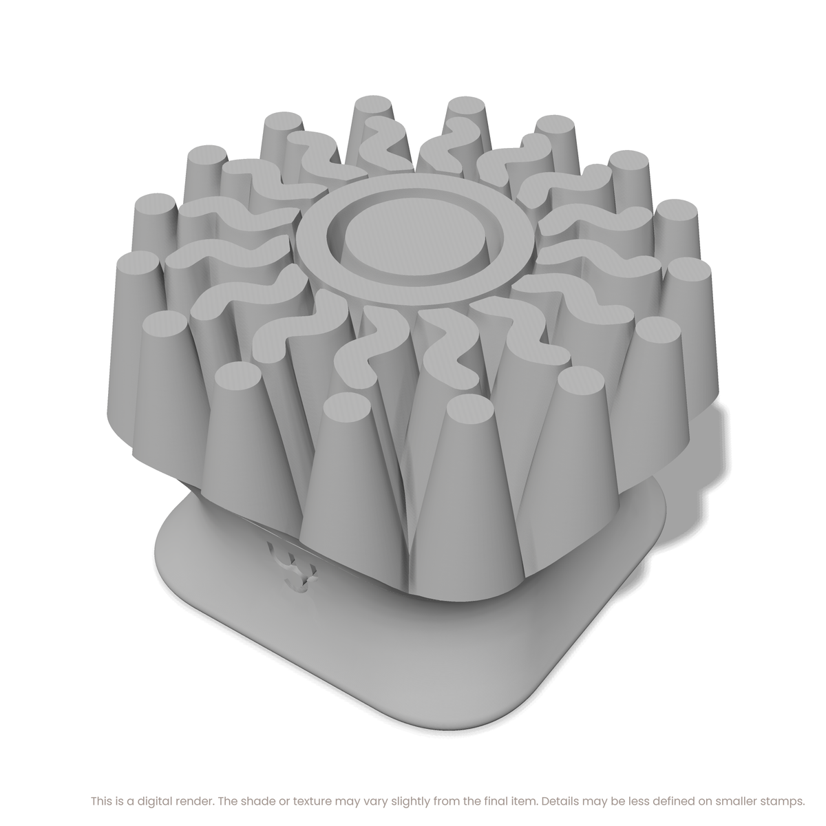Dotted Wave Sunburst Stamps - Ceramind® Tools