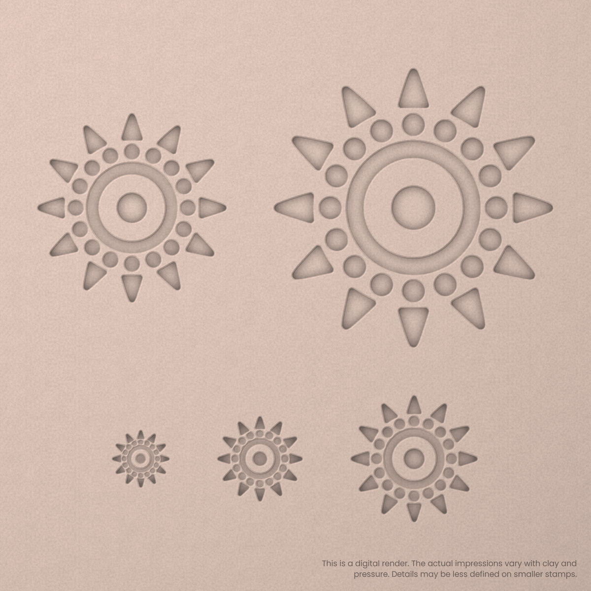 Boho Folk Sunburst Stamps - Ceramind® Tools