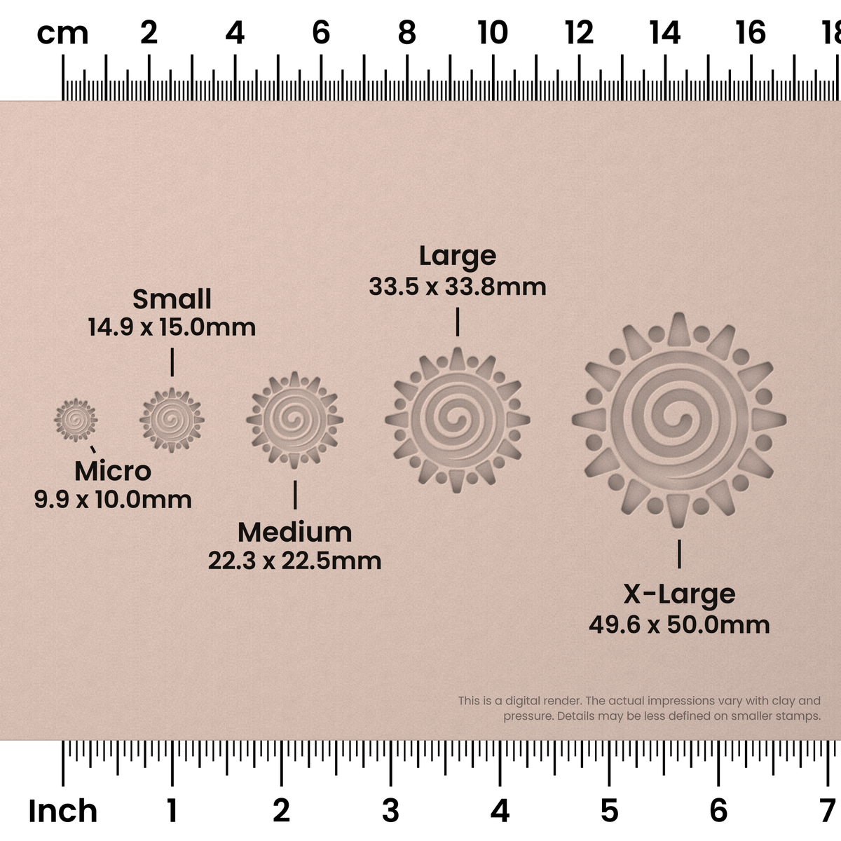 Boho Spiral Sunburst Stamps - Ceramind® Tools
