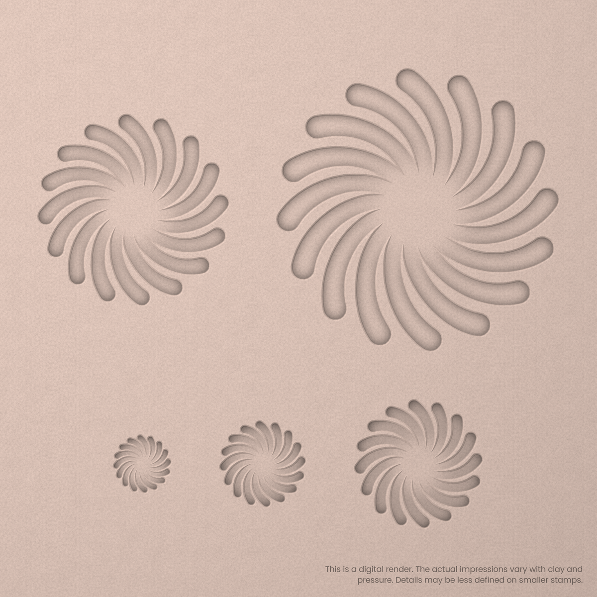 Pinwheel Sunburst Stamps - Ceramind® Tools