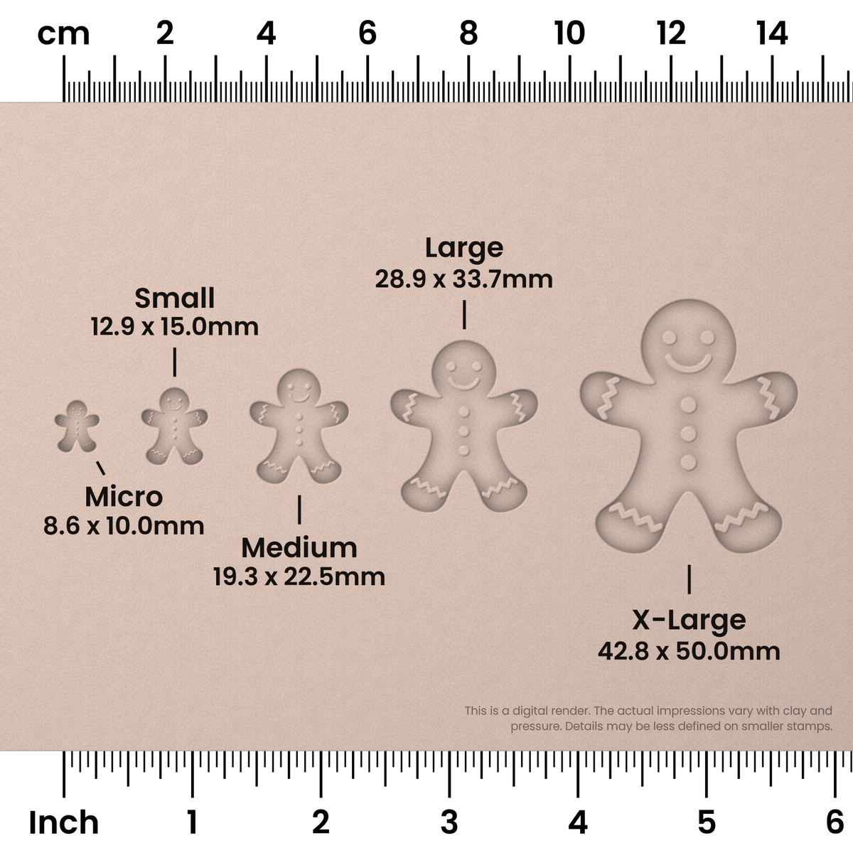 Gingerbread Man Stamps - Ceramind® Tools