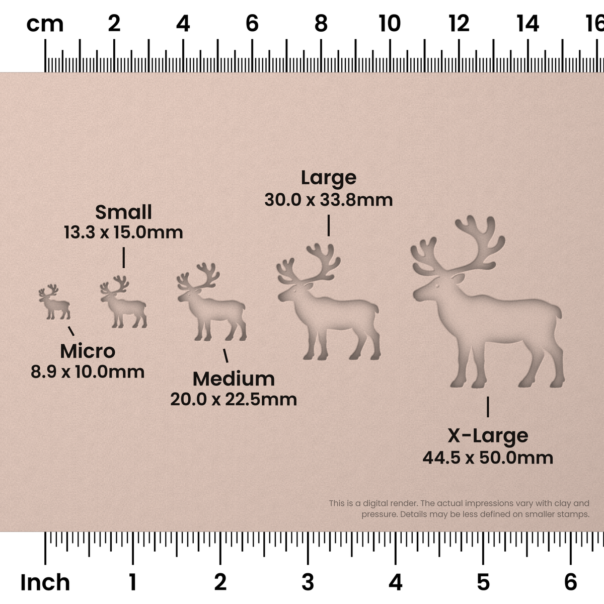 Reindeer (Standing) Stamps - Ceramind® Tools