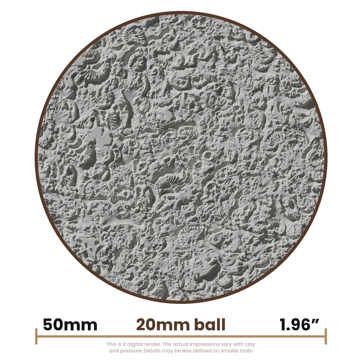 Texture Ball | Fossil Texture - Style 01 - Ceramind® Tools