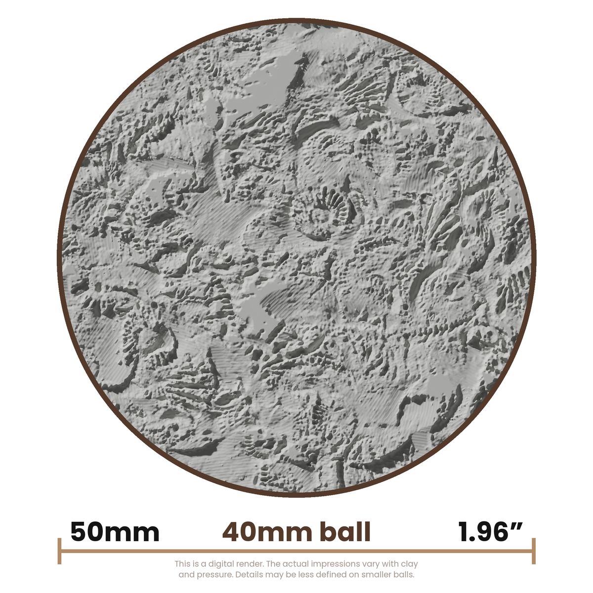 Texture Ball | Fossil Texture - Style 01 - Ceramind® Tools