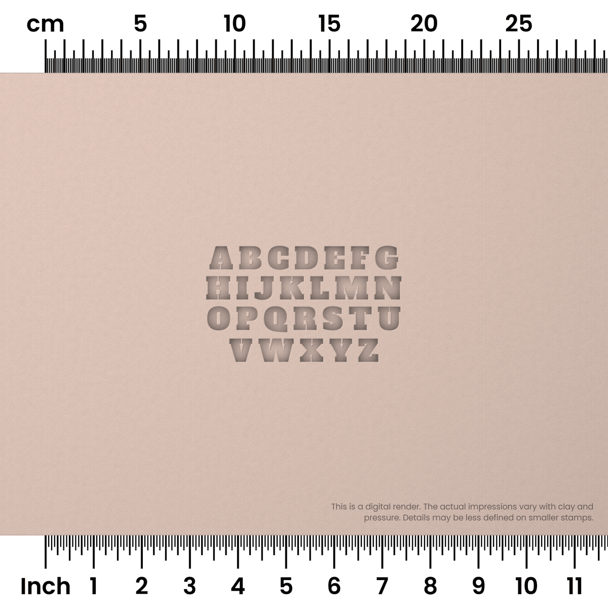 Alfa Slab One | All Caps | Alphabet Stamp Sets - Ceramind® Tools