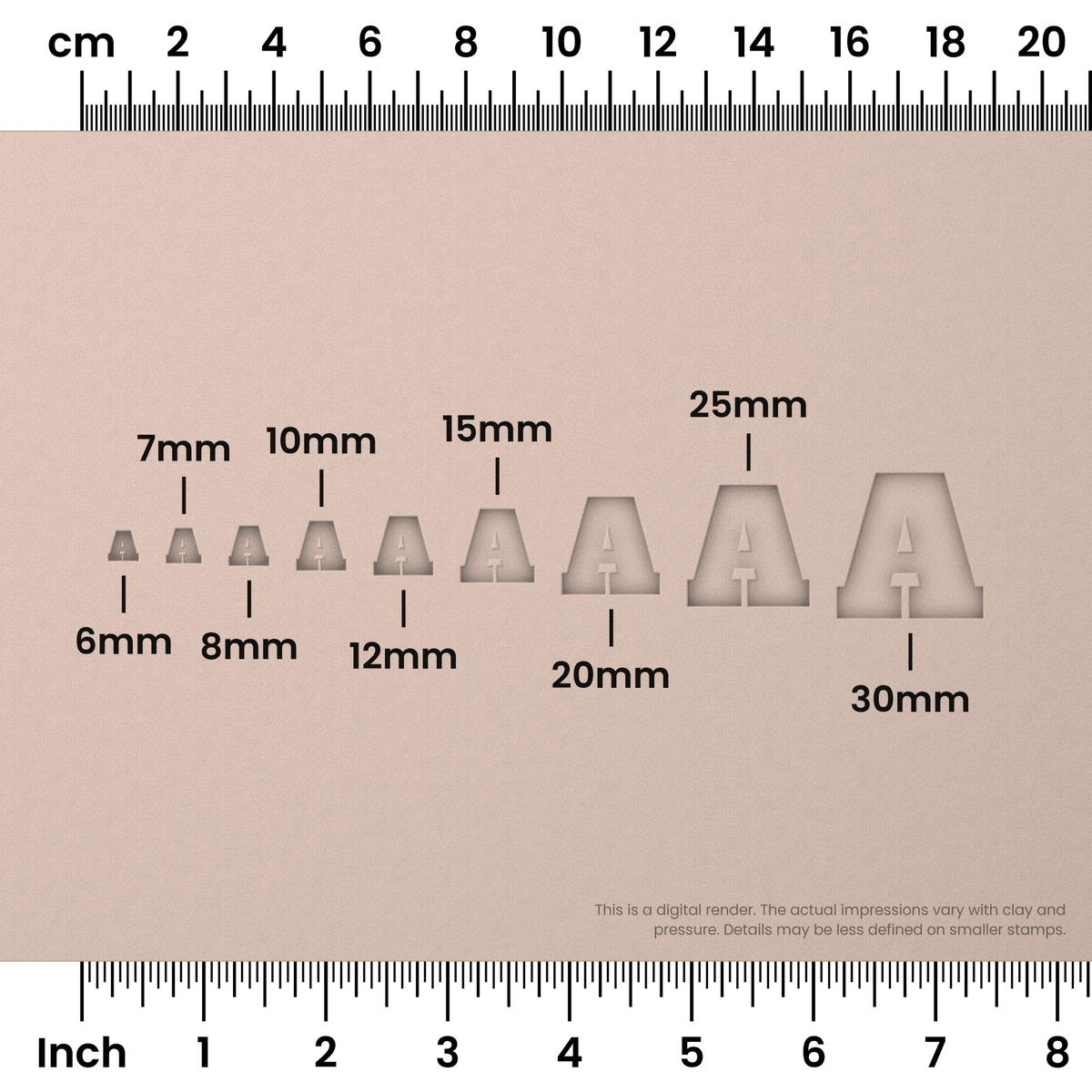 Alfa Slab One | All Caps | Alphabet Stamp Sets - Ceramind® Tools