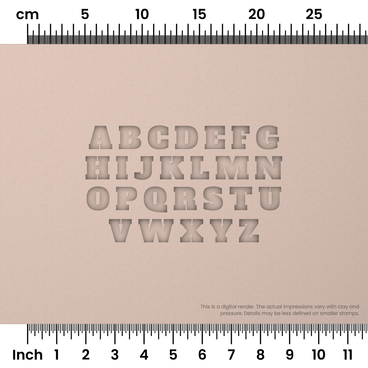 Alfa Slab One | All Caps | Alphabet Stamp Sets - Ceramind® Tools