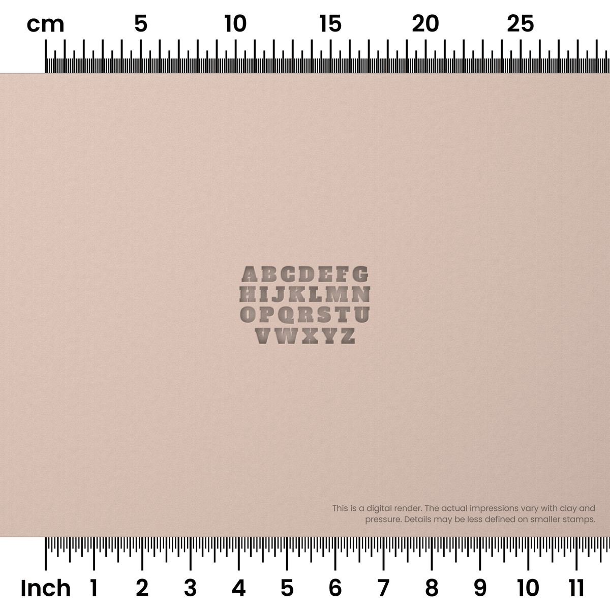 Alfa Slab One | All Caps | Alphabet Stamp Sets - Ceramind® Tools