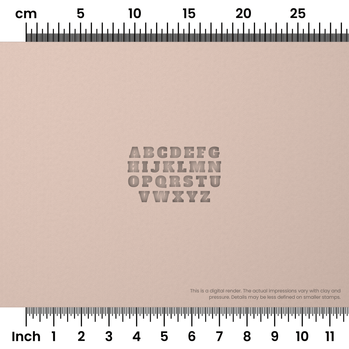 Alfa Slab One | All Caps | Alphabet Stamp Sets - Ceramind® Tools