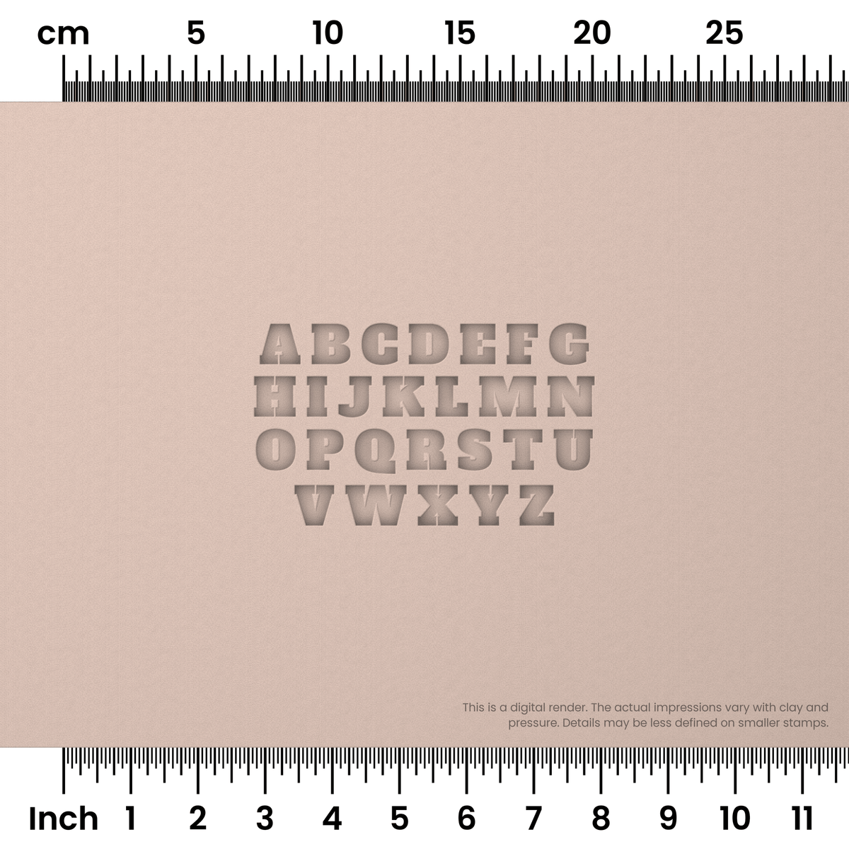 Alfa Slab One | All Caps | Alphabet Stamp Sets - Ceramind® Tools