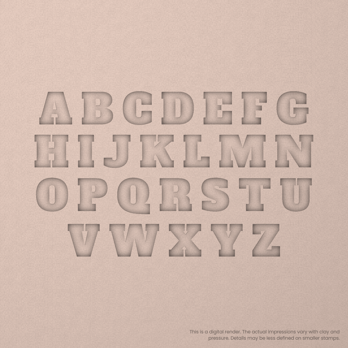 Alfa Slab One | Font Rail Stamp Sets | Letters, Numbers, and Symbols - Ceramind® Tools