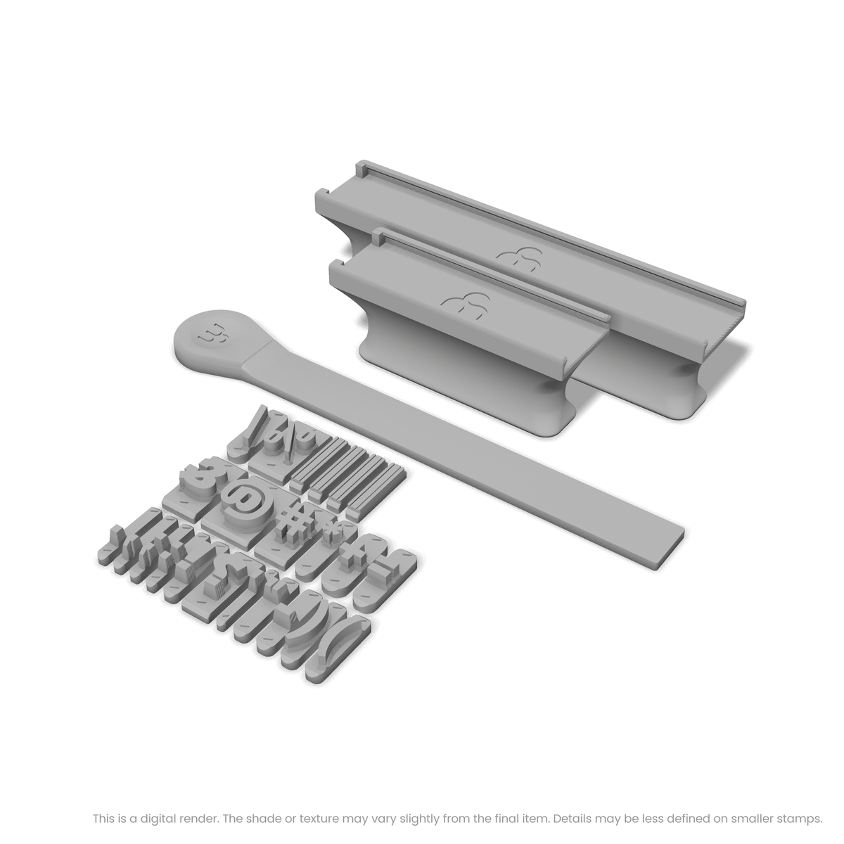 Alfa Slab One | Font Rail Stamp Sets | Letters, Numbers, and Symbols - Ceramind® Tools