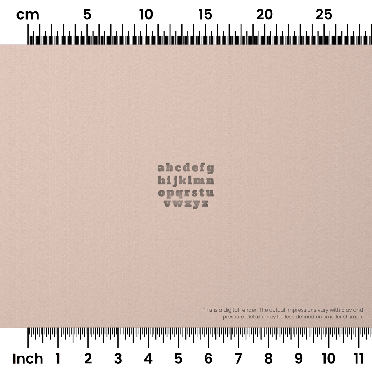 Alfa Slab One | Lowercase | Alphabet Stamp Sets - Ceramind® Tools