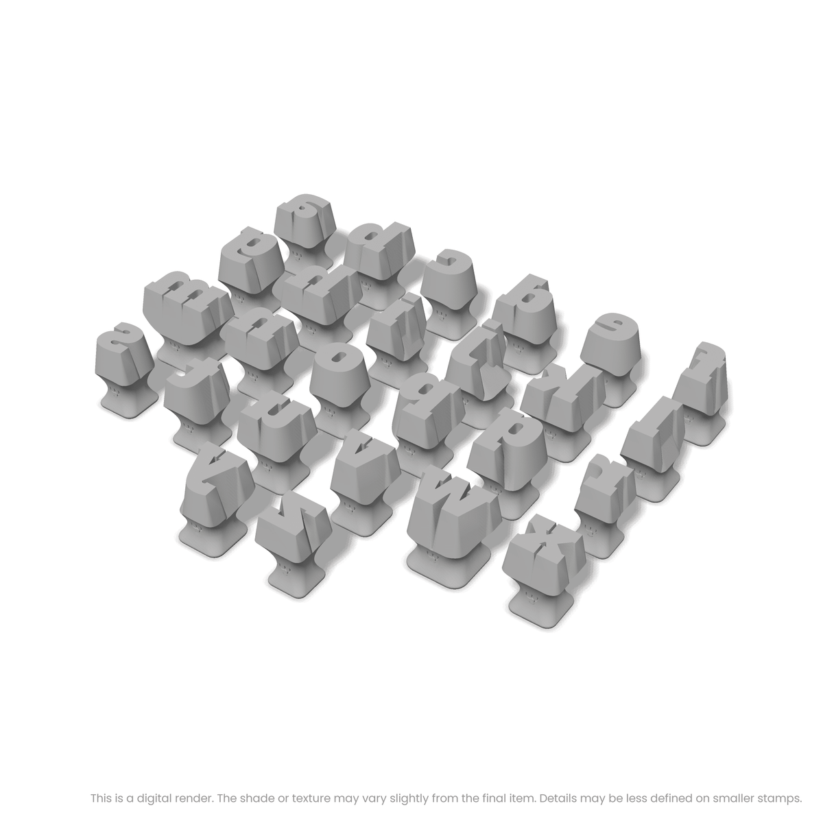 Alfa Slab One | Lowercase | Alphabet Stamp Sets - Ceramind® Tools