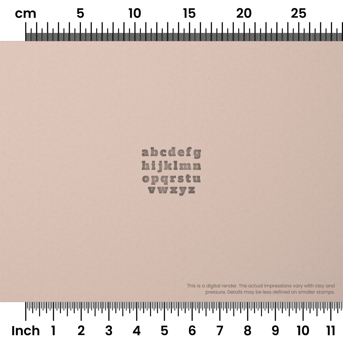 Alfa Slab One | Lowercase | Alphabet Stamp Sets - Ceramind® Tools