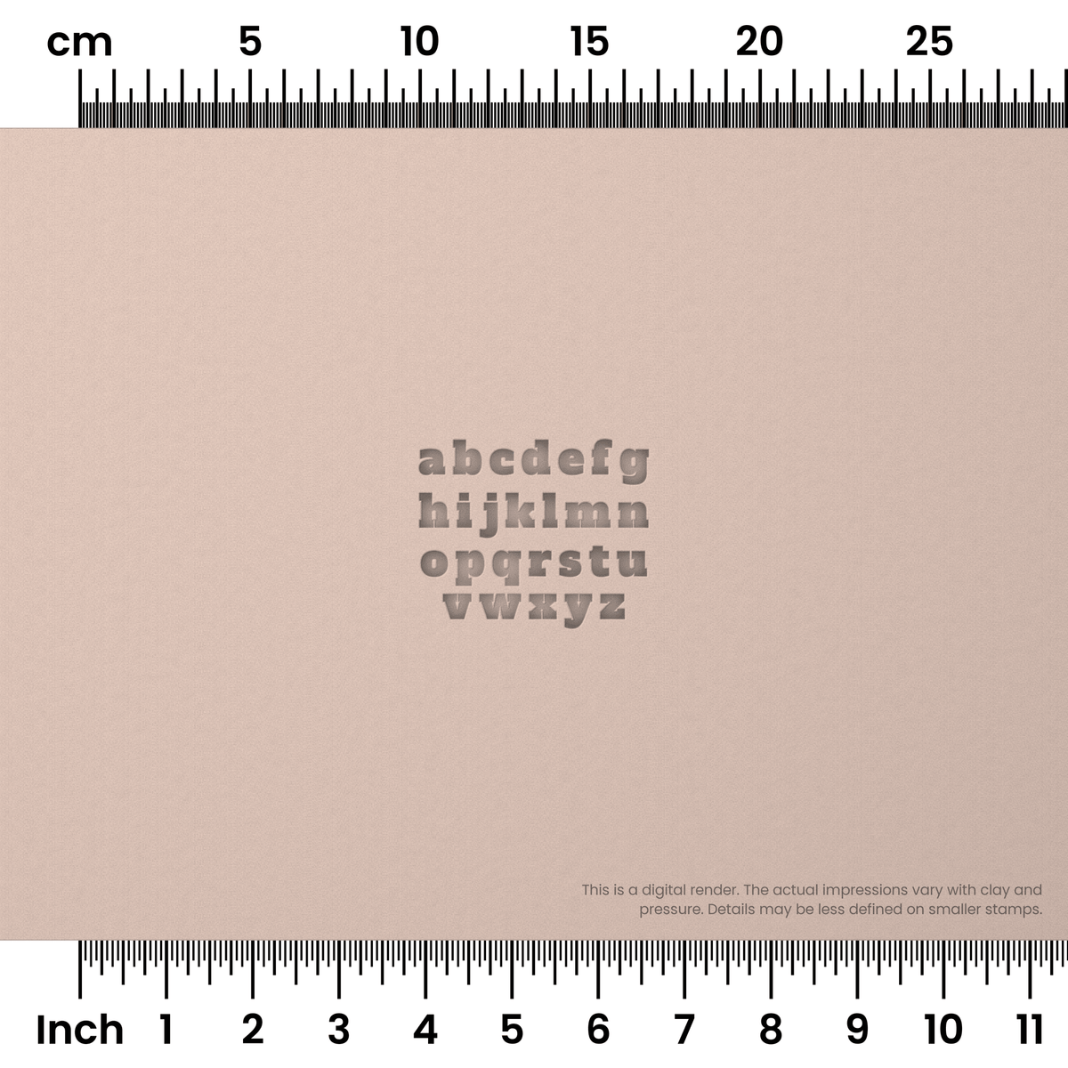 Alfa Slab One | Lowercase | Alphabet Stamp Sets - Ceramind® Tools