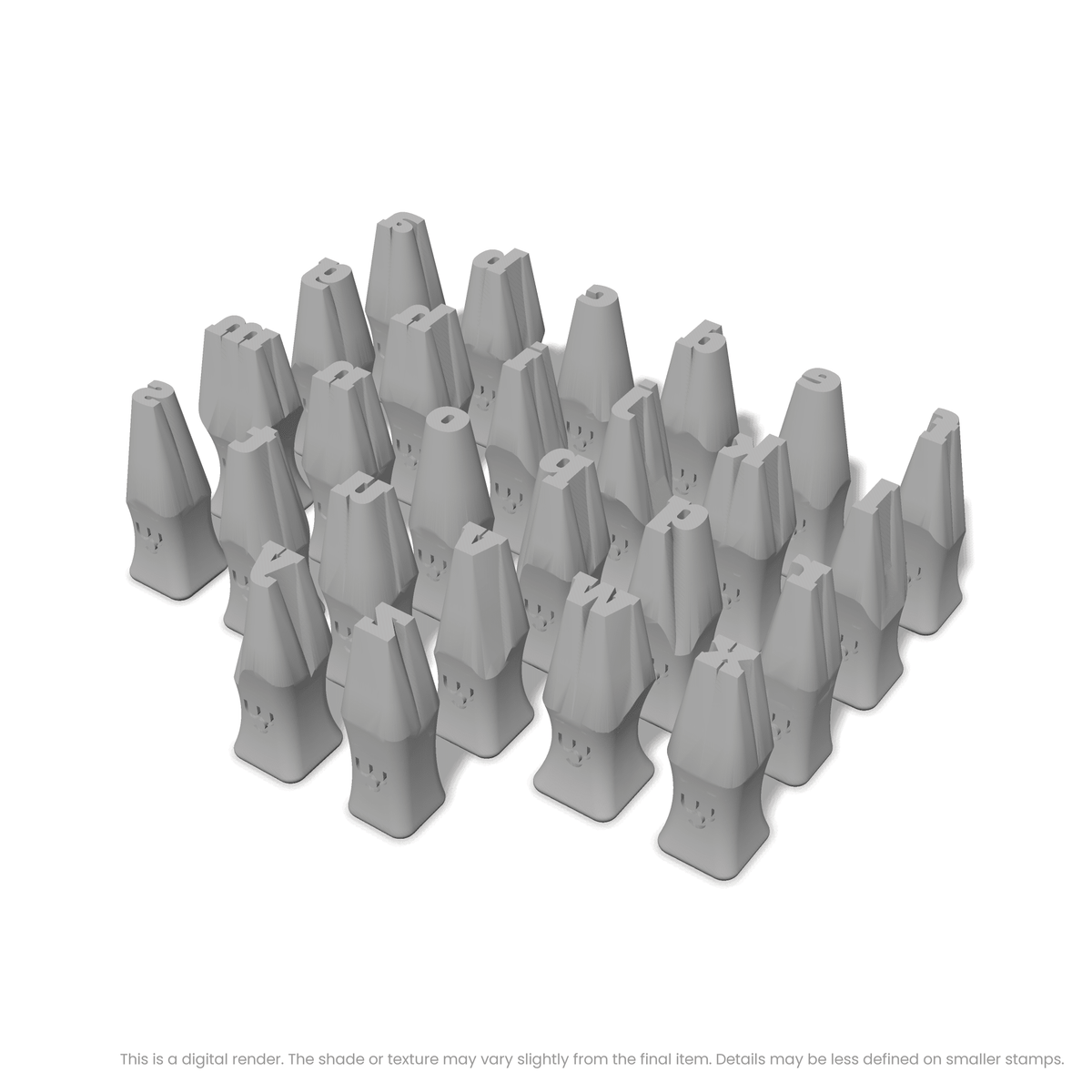 Alfa Slab One | Lowercase | Alphabet Stamp Sets - Ceramind® Tools