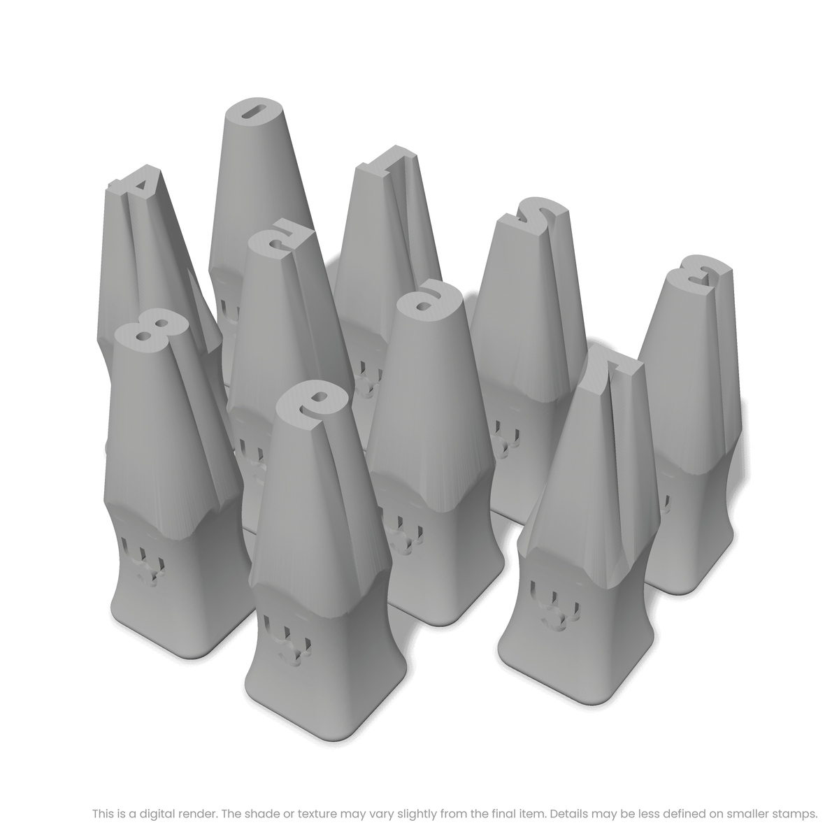 Alfa Slab One | Number Stamp Sets - Ceramind® Tools