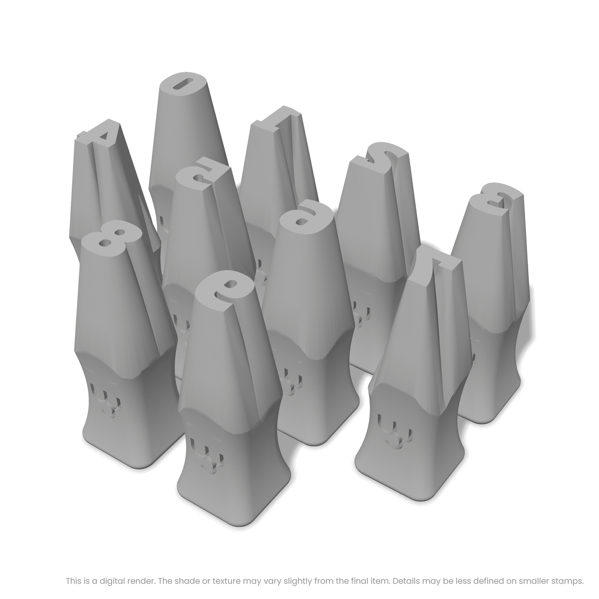 Alfa Slab One | Number Stamp Sets - Ceramind® Tools