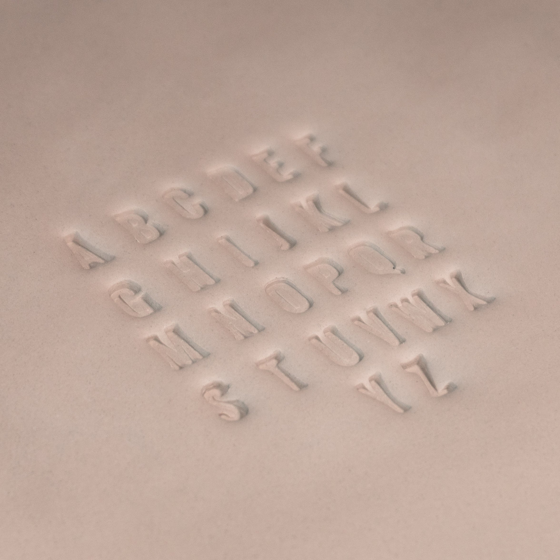Alphabet Stamp Set | All Caps | Oswald Bold Font | 7mm Width - Ceramind® Tools