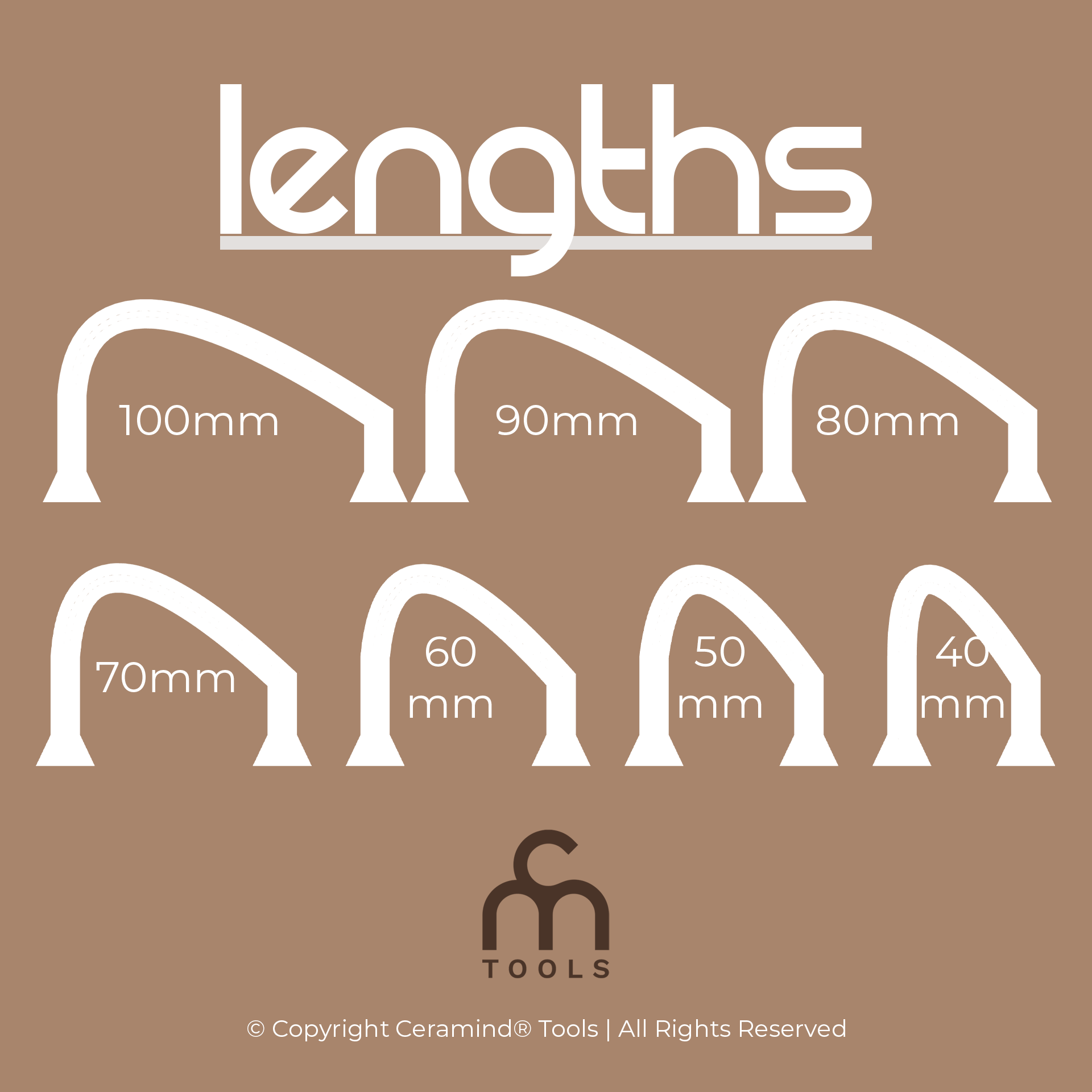 Arched Handle Slip Casting Mold | 7 Sizes & 3 Variations - Ceramind® Tools
