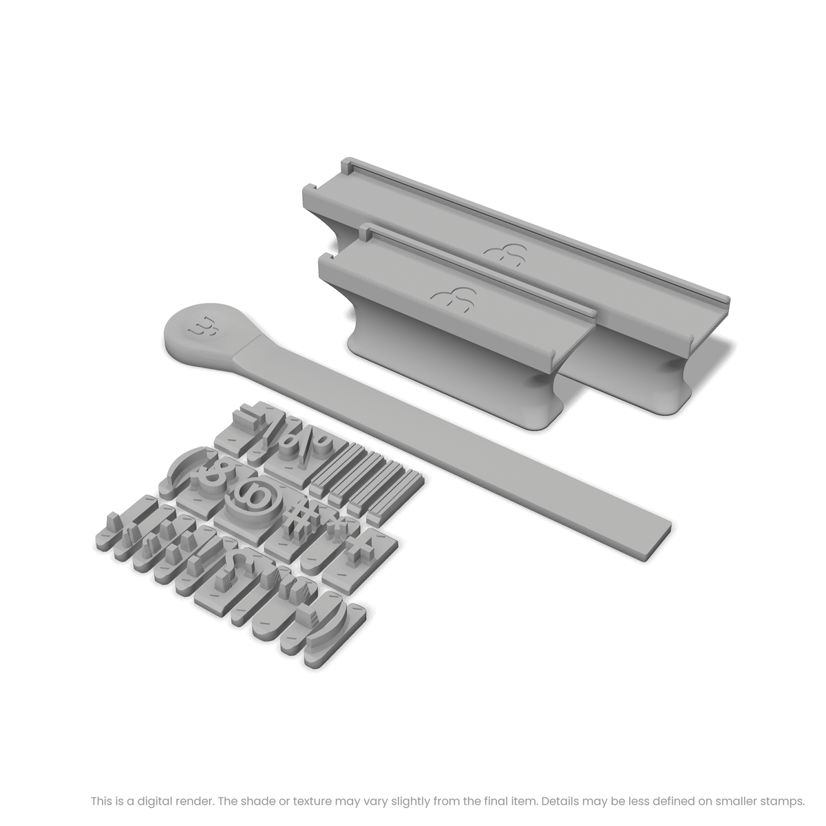 Arial Bold | Font Rail Stamp Sets | Letters, Numbers, and Symbols - Ceramind® Tools