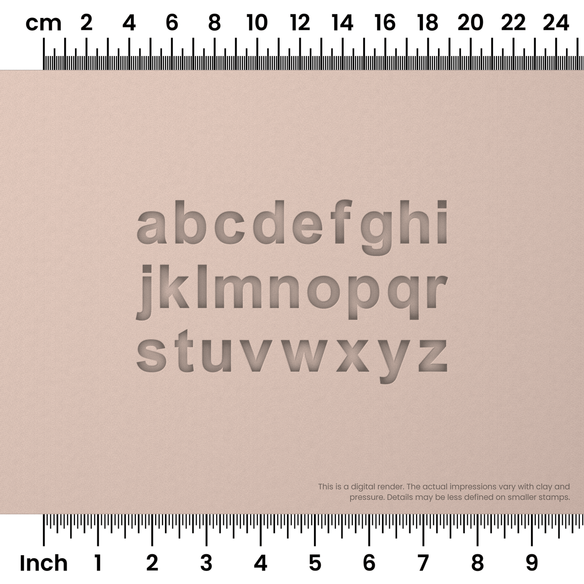Arial Bold | Lowercase | Alphabet Stamp Sets - Ceramind® Tools