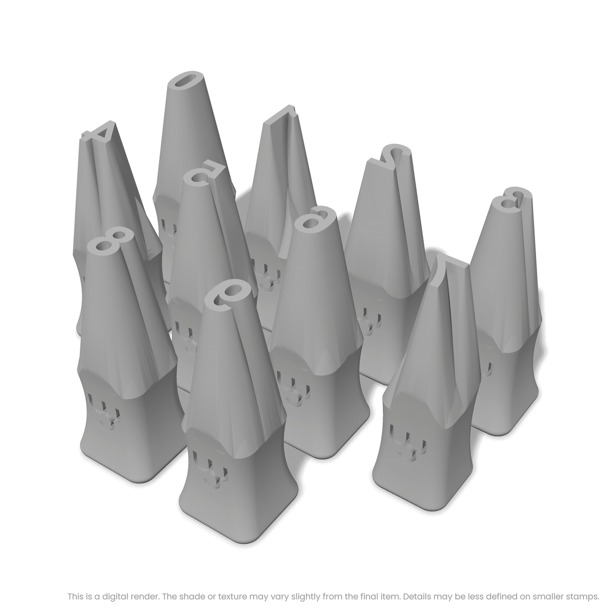 Arial Bold | Number Stamp Sets - Ceramind® Tools