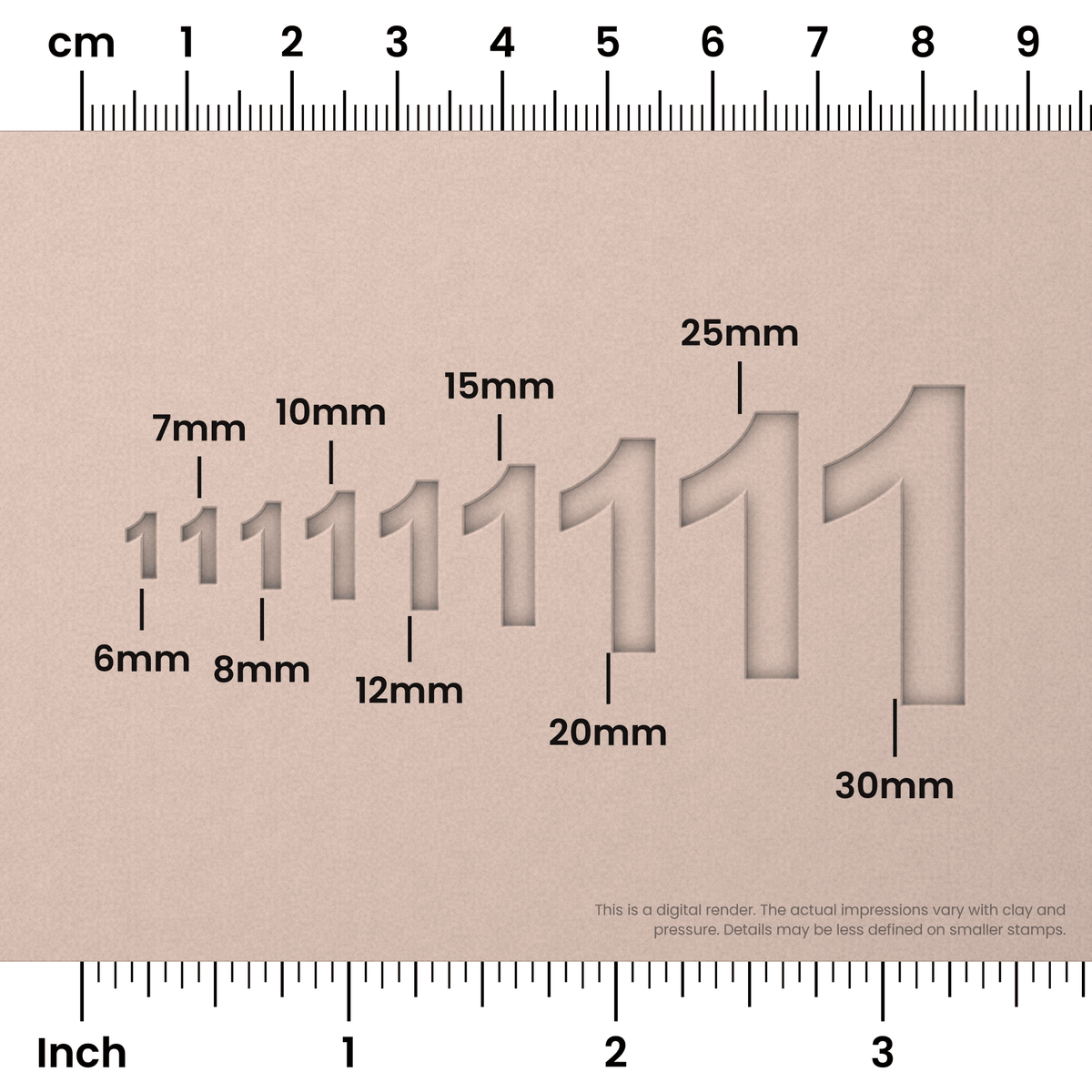 Arial Bold | Number Stamp Sets - Ceramind® Tools