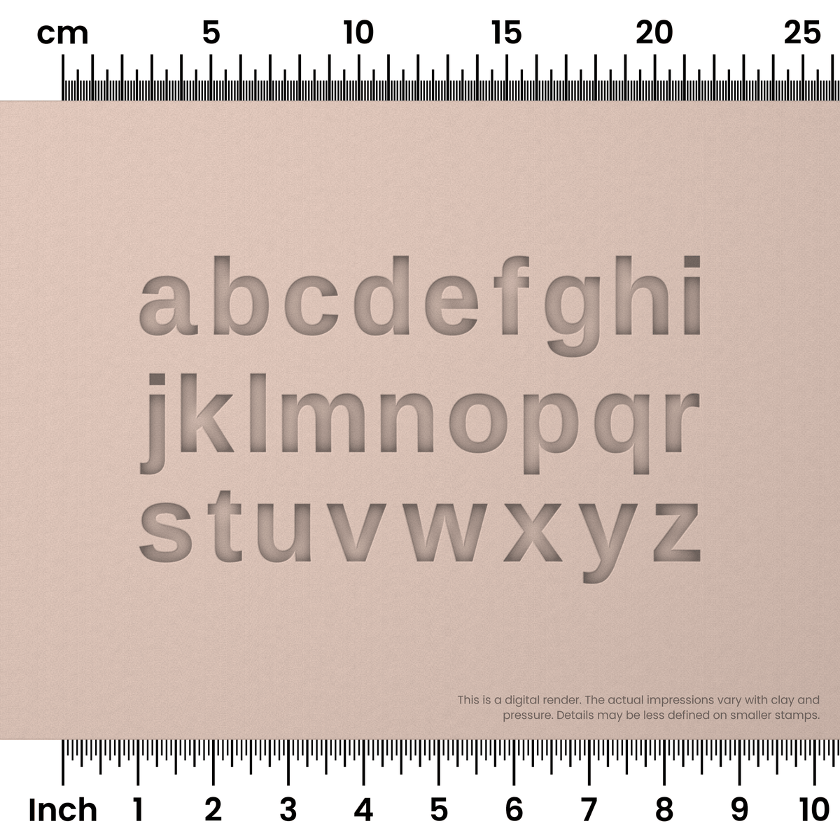 Arimo | Lowercase | Alphabet Stamp Sets - Ceramind® Tools