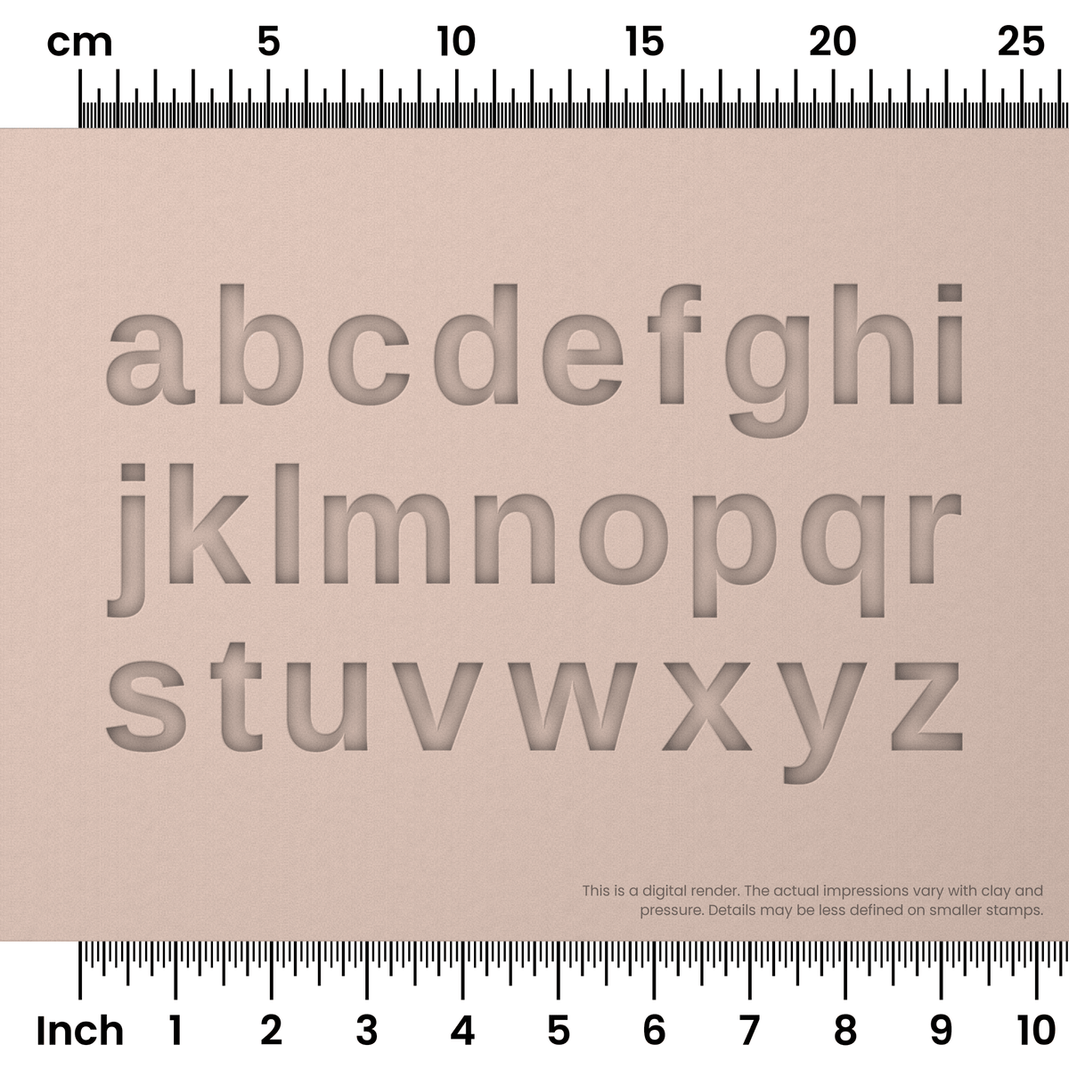 Arimo | Lowercase | Alphabet Stamp Sets - Ceramind® Tools