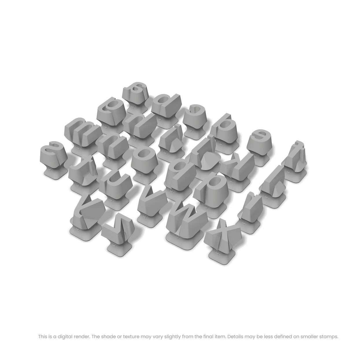 Arimo | Lowercase | Alphabet Stamp Sets - Ceramind® Tools
