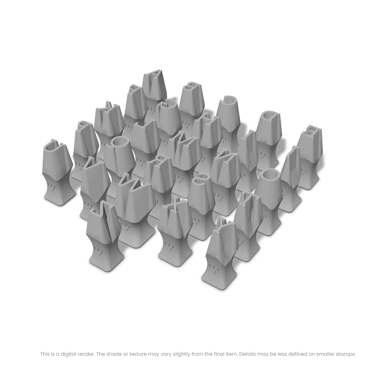 Arvo | All Caps | Alphabet Stamp Sets - Ceramind® Tools