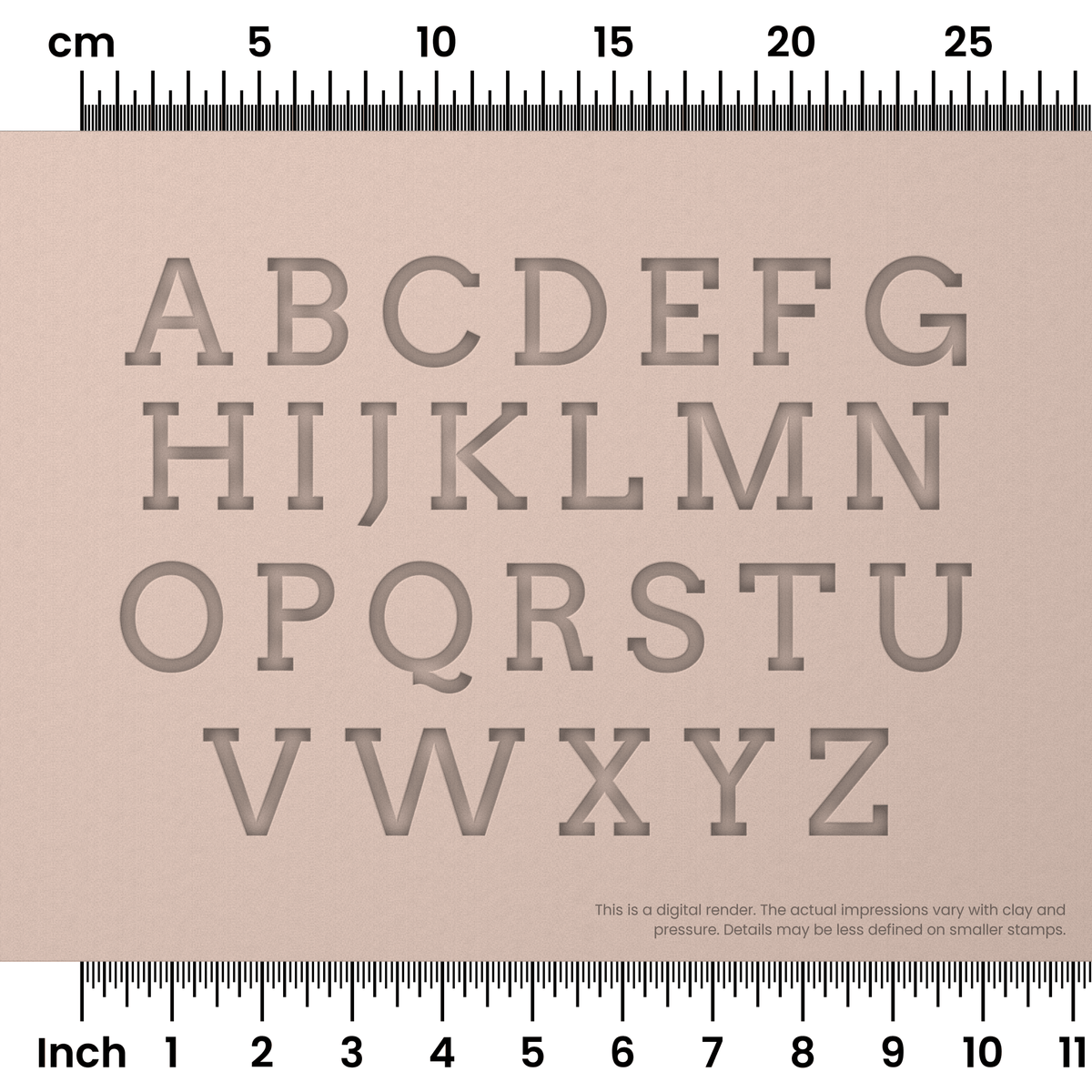 Arvo | All Caps | Alphabet Stamp Sets - Ceramind® Tools