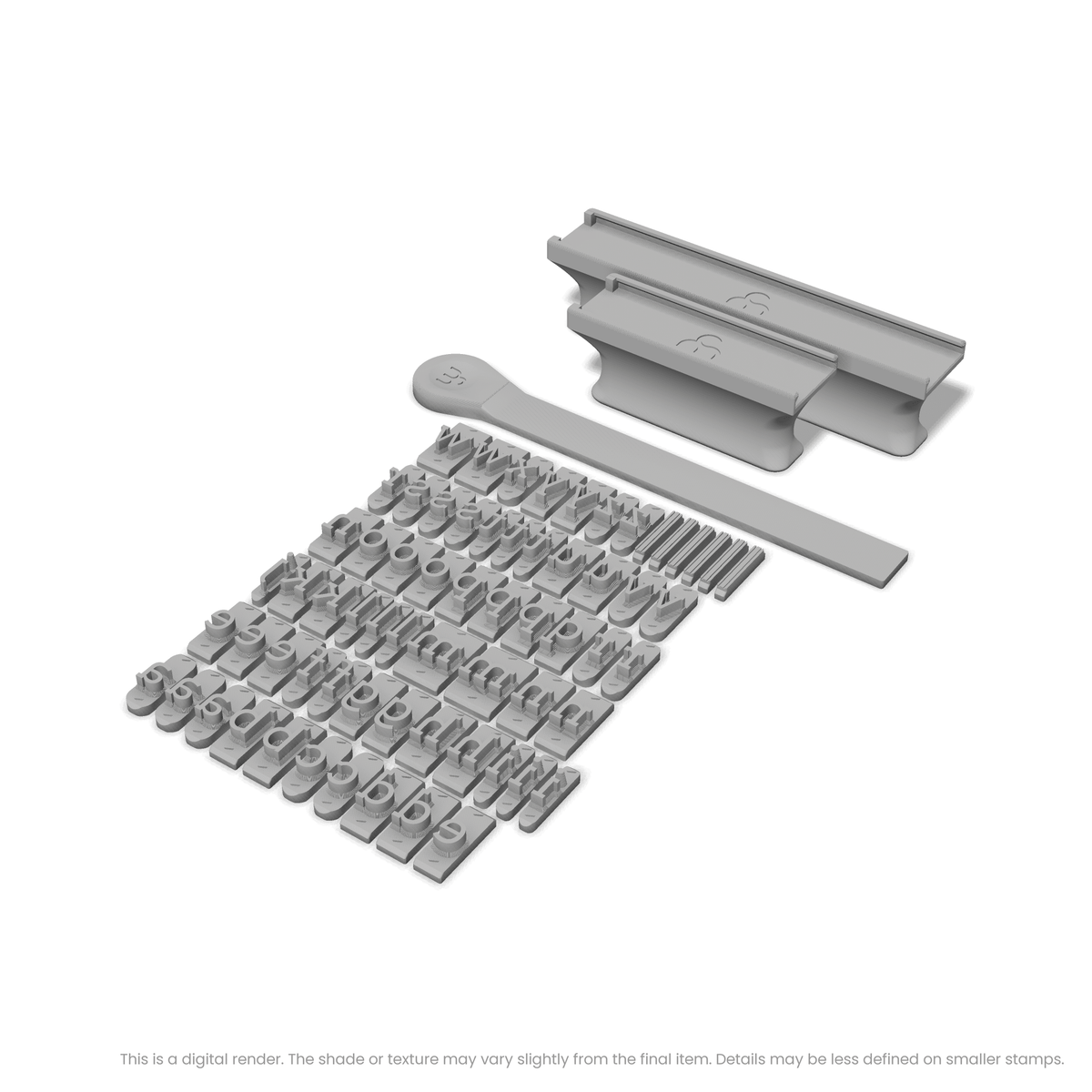 Arvo | Font Rail Stamp Sets | Letters, Numbers, and Symbols - Ceramind® Tools