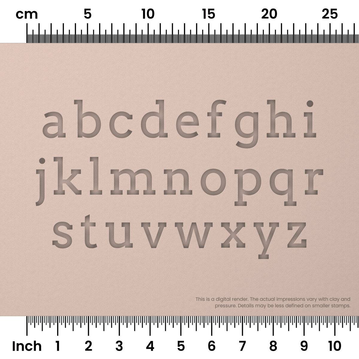 Arvo | Lowercase | Alphabet Stamp Sets - Ceramind® Tools