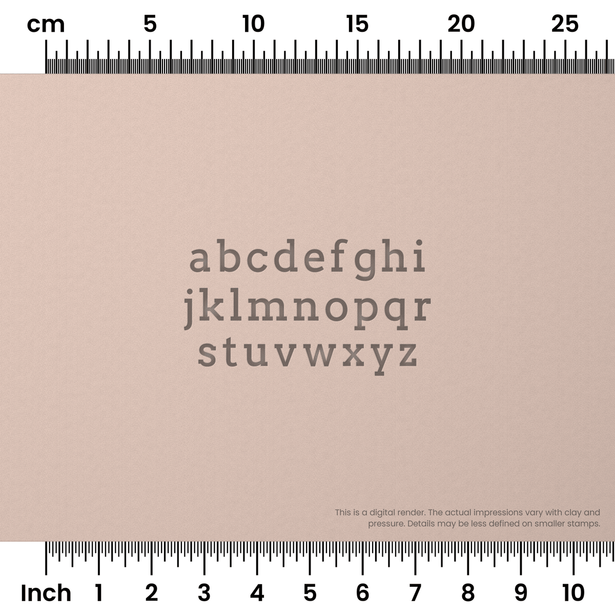 Arvo | Lowercase | Alphabet Stamp Sets - Ceramind® Tools
