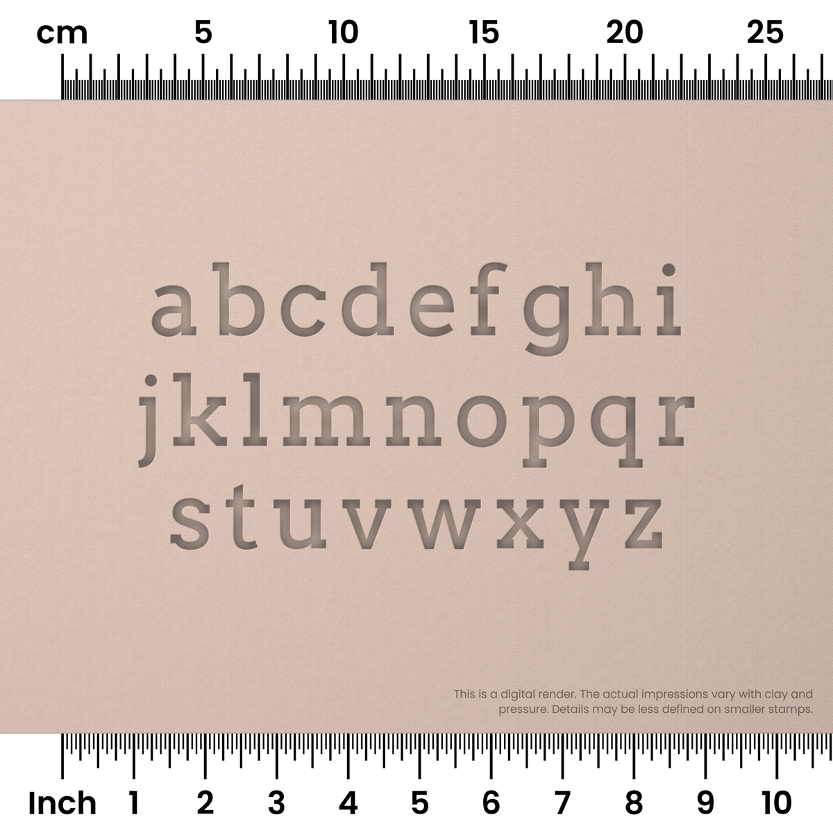 Arvo | Lowercase | Alphabet Stamp Sets - Ceramind® Tools