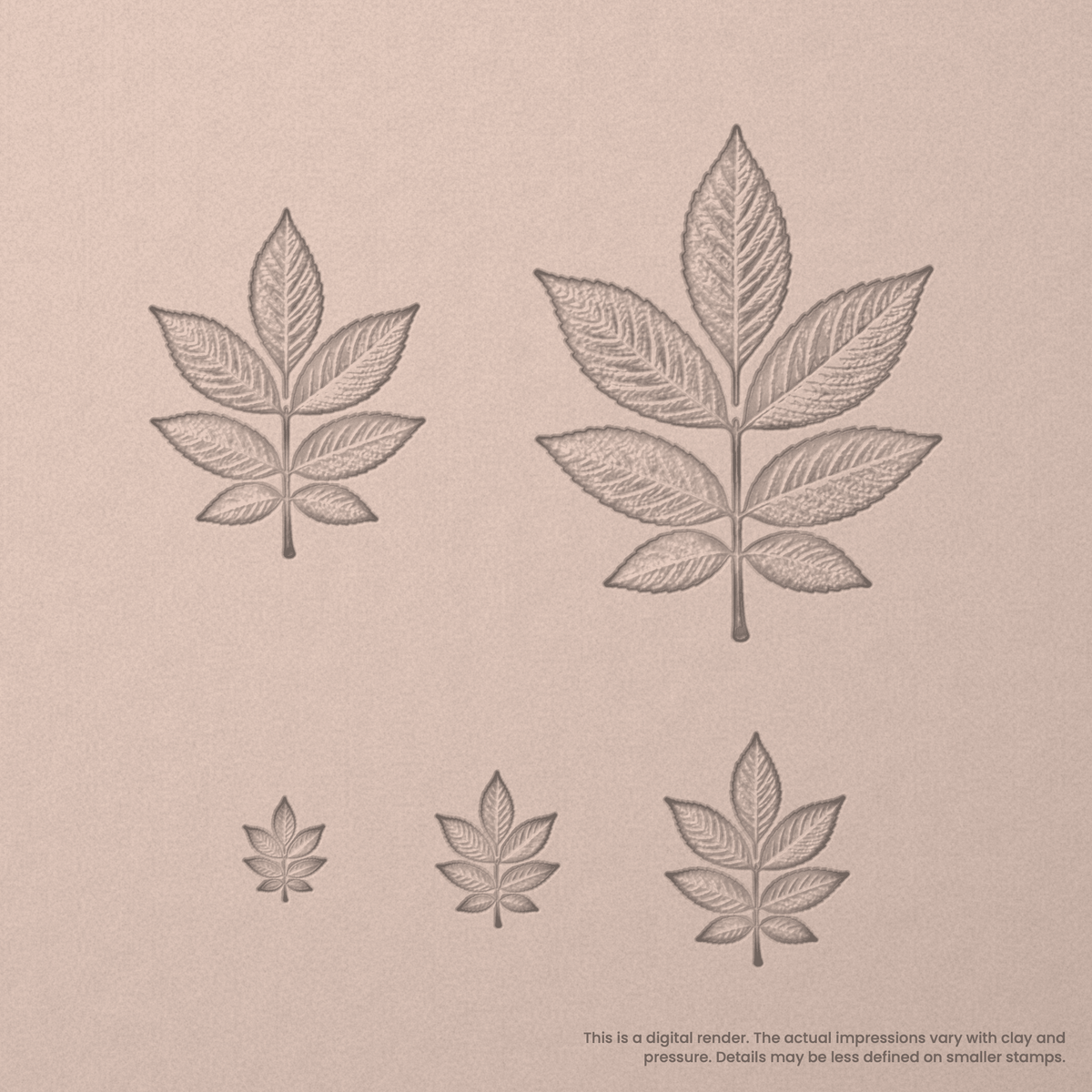 Ash Leaf Stamps - Photo Textured - Ceramind® Tools
