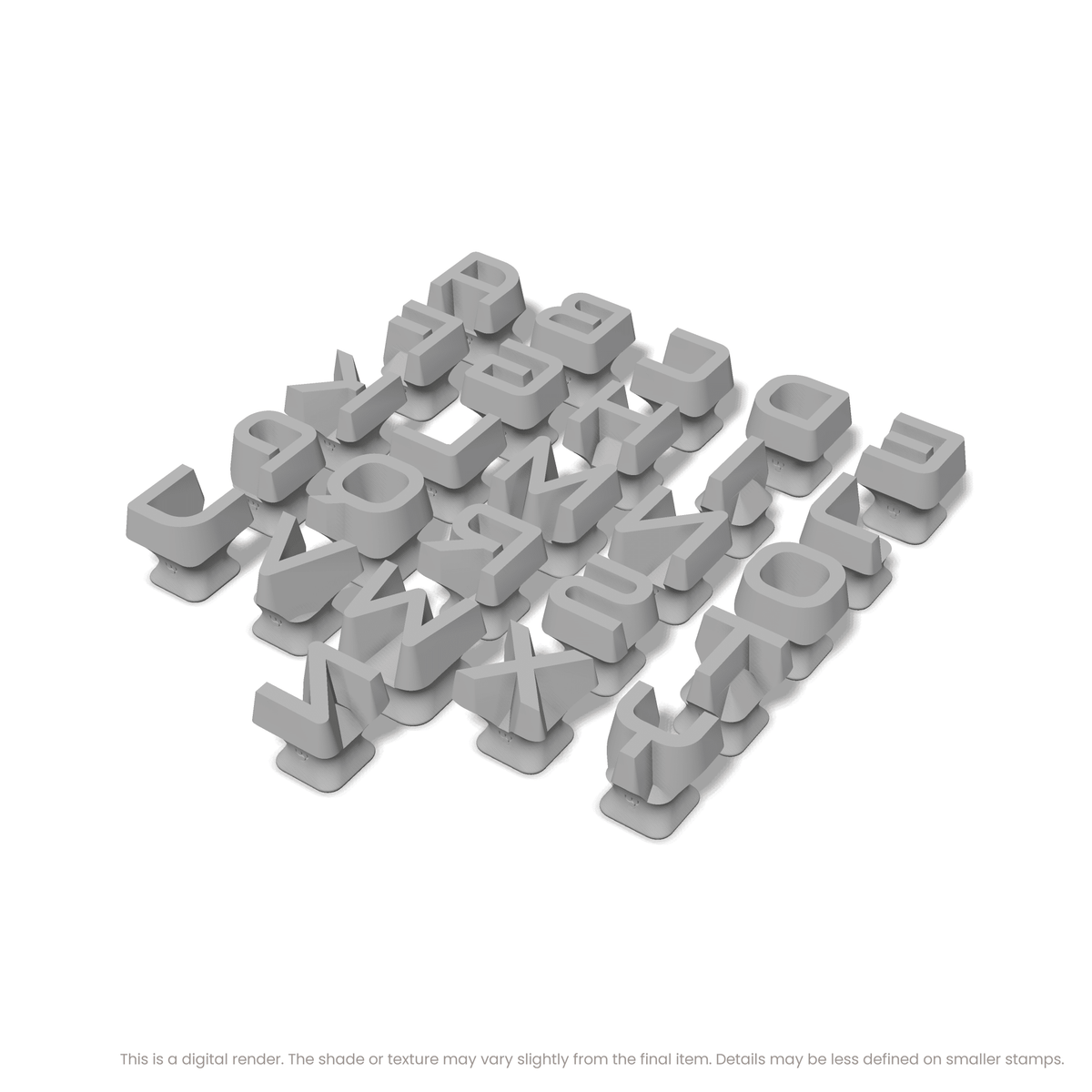 Audiowide | All Caps | Alphabet Stamp Sets - Ceramind® Tools