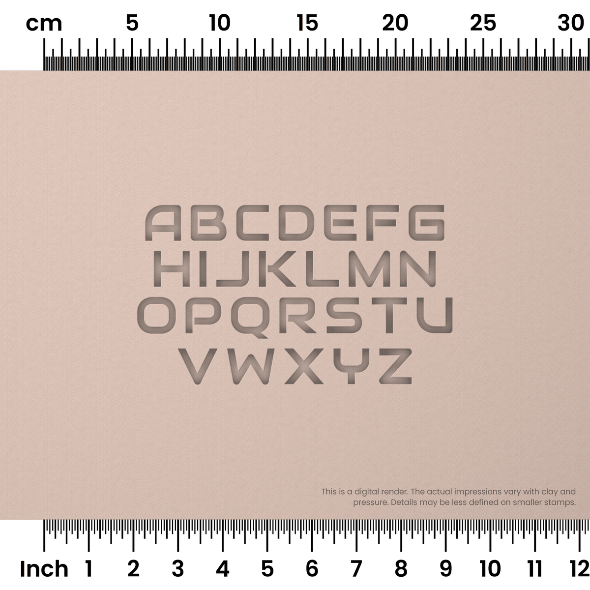 Audiowide | All Caps | Alphabet Stamp Sets - Ceramind® Tools