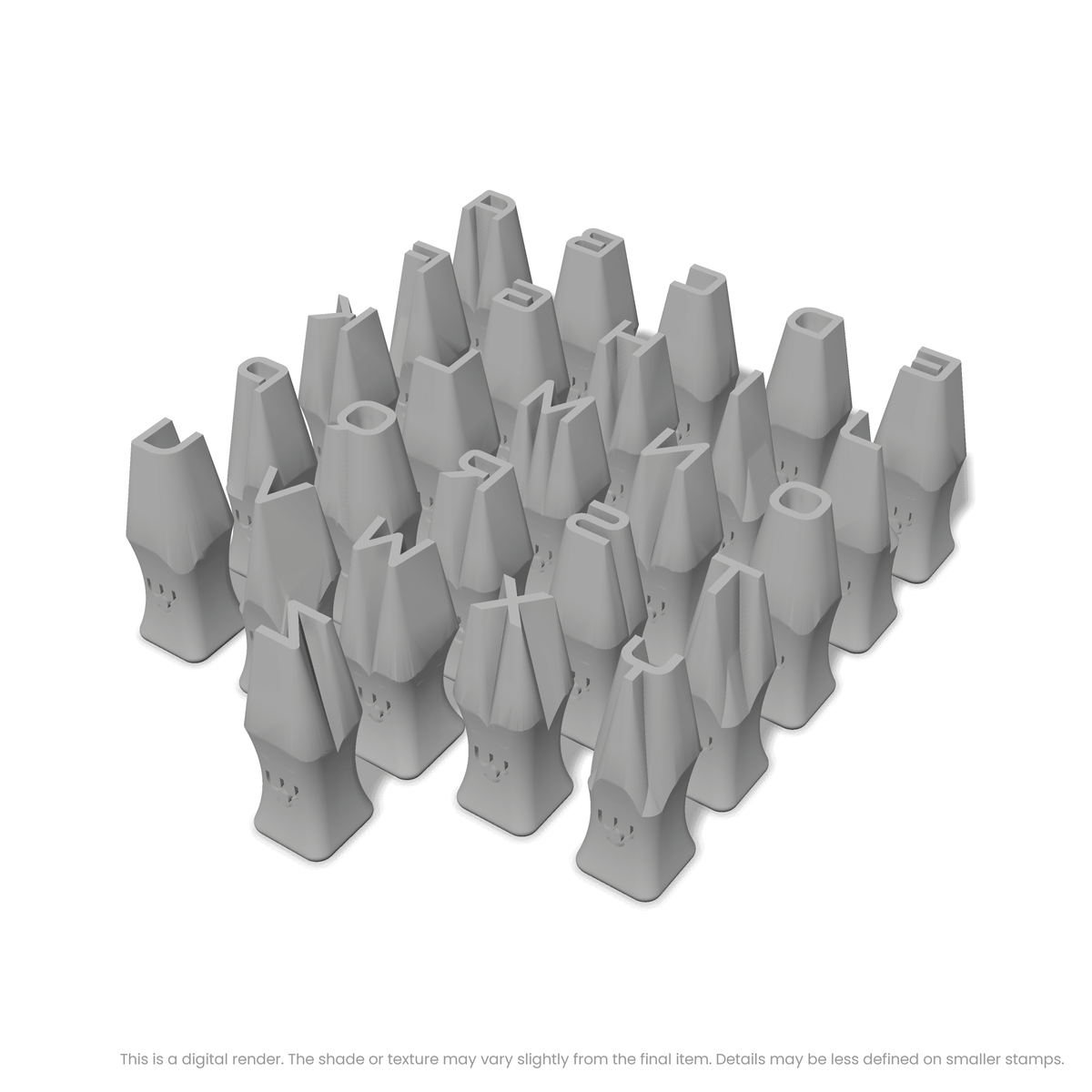 Audiowide | All Caps | Alphabet Stamp Sets - Ceramind® Tools